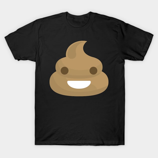 Emoji Funny Happy Poop T-Shirt by andytruong